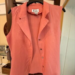SILK SLEEVELESS BLOUSE, MEDIUM